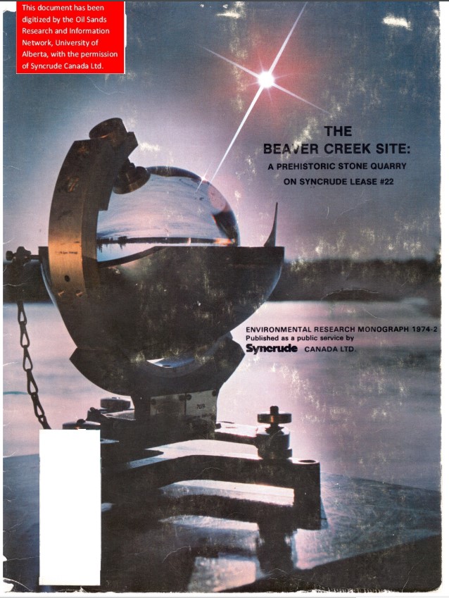 The Beaver Creek Site A Prehistoric Stone Quarry On Syncrude Lease 22 